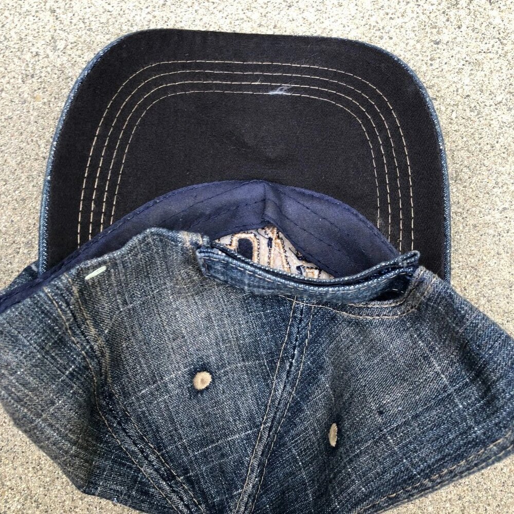 Vintage USA Denim Baseball Hat Men's Blue Adjustable Cap Retro​ - Picture 4 of 5